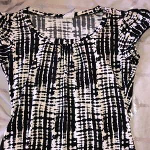 black and white blouse